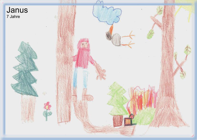 © 2011 bei Janus, 7 Jahre alt (Koffer ist im Wald verbrannt)